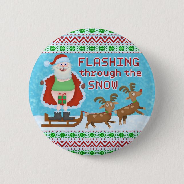 Rolig jultomten för jul som | exponerar till och knapp (Framsida)