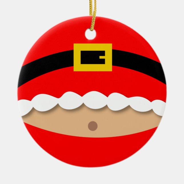 Rolig jultomtenkostymprydnad julgransprydnad keramik (Framsidan)