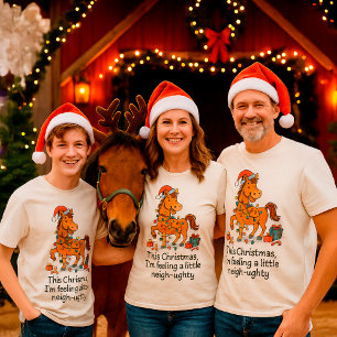 Rolig jultröja för häst – anpassat namn t shirt
