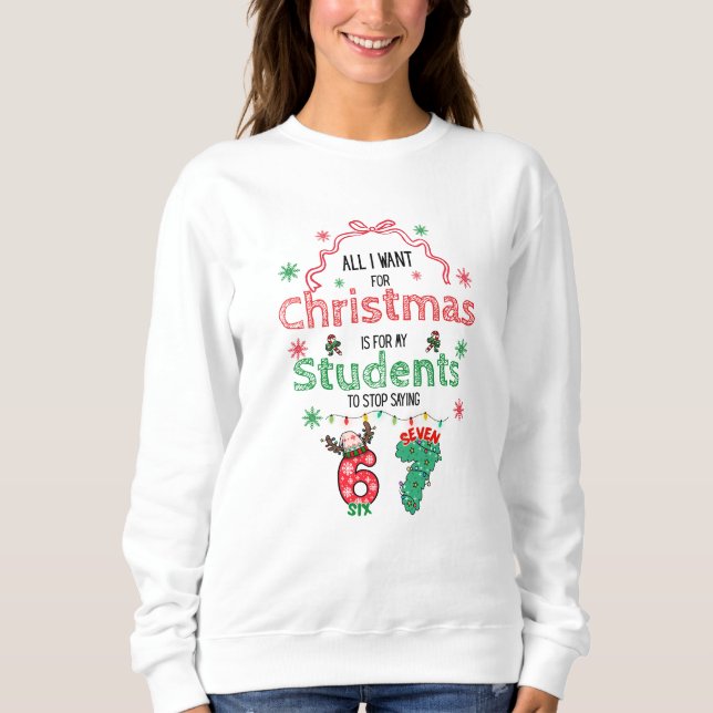 Rolig jultröja för lärare 6-7 t shirt (Framsida)