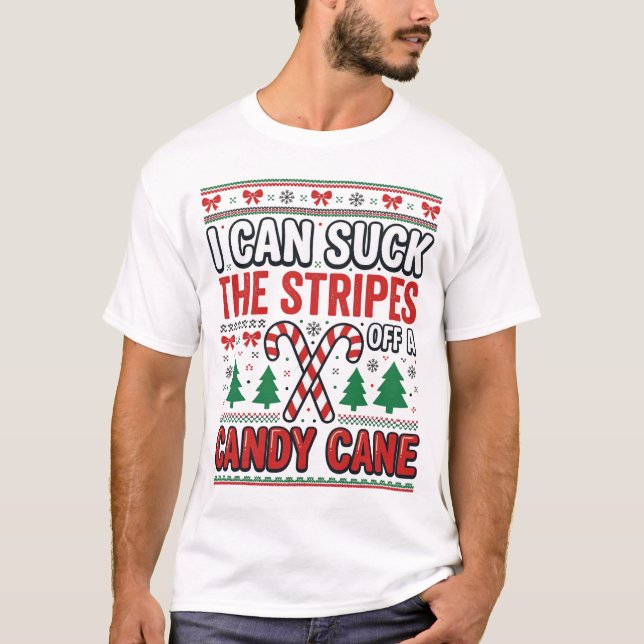 Rolig jultröja med sockerrör t shirt (Framsida)