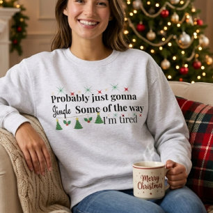 Rolig jultröja, Trött mamma helgdag T Shirt