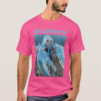 Rolig Jumpscare Hummer Meme Blå kräftdjur retro T Shirt