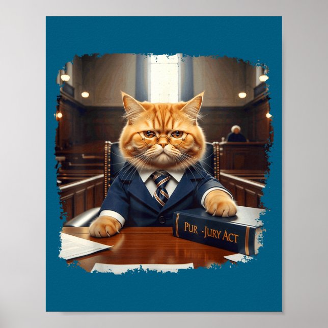 Rolig juridik student skola rättvisa meme poster (Framsidan)