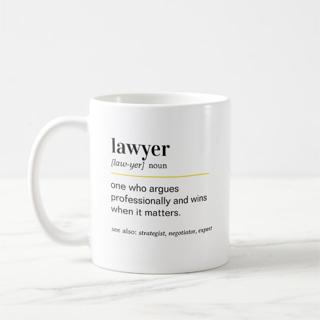 Rolig Jurist Definition Present Kaffemugg (Vänster)