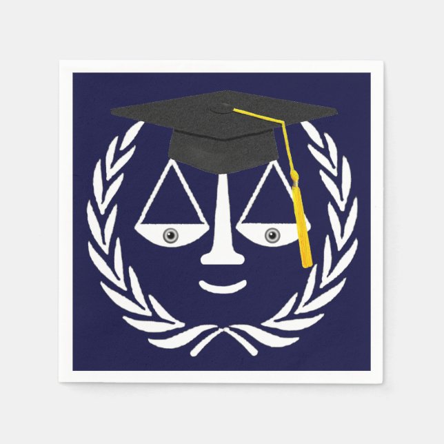 Rolig juristexamen pappersservett (Framsidan)