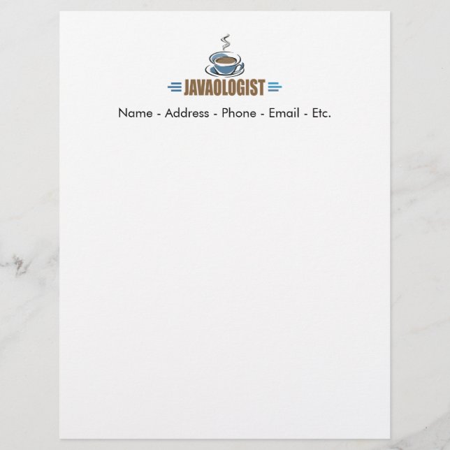 Rolig kaffe brevhuvud (Framsida)