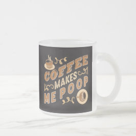 Rolig Kaffe Får Mig Att Skira Frostad Glasmugg