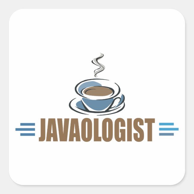 Rolig kaffe fyrkantigt klistermärke (Framsida)