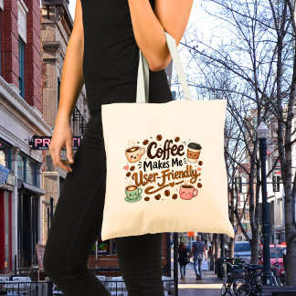 Rolig kaffe gör mig användarvänlig tygkasse