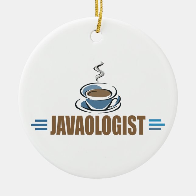 Rolig kaffe julgransprydnad keramik (Framsidan)