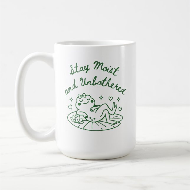 Rolig Kaffe kopp för present med Groda tema (Vänster)