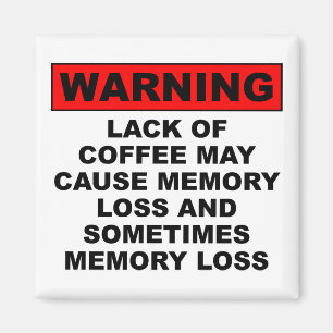 Rolig Kaffe Kylskåp Magnet Om Minnesförlust