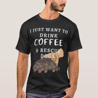 Rolig kaffe och hundar Golden Retriever tysk schäf T Shirt
