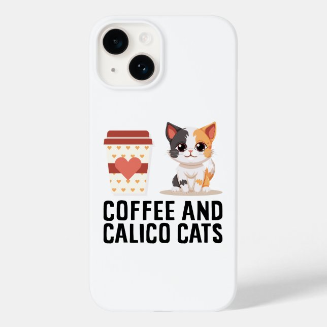 Rolig Kaffe Och Katt Teckning Med Katt  (Baksida)