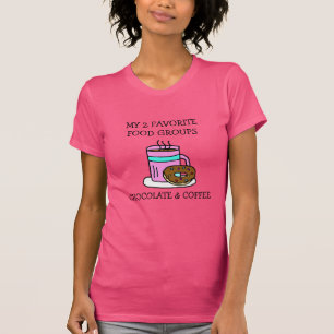 Rolig kaffe och munkar humor t shirt