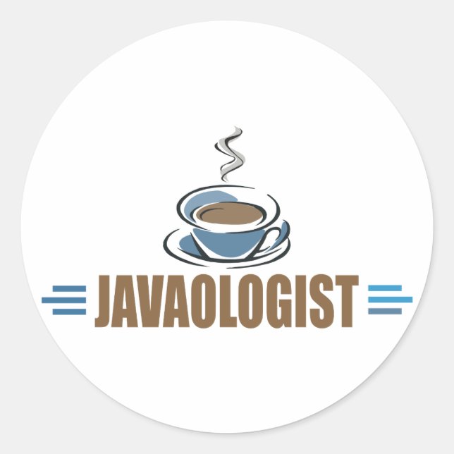Rolig kaffe runt klistermärke (Framsida)
