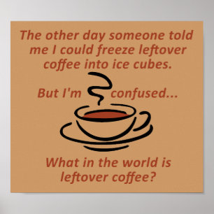 Rolig Kaffeaffisch Poster