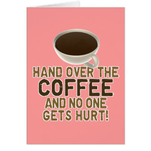 Rolig kaffeälskare hälsningskort