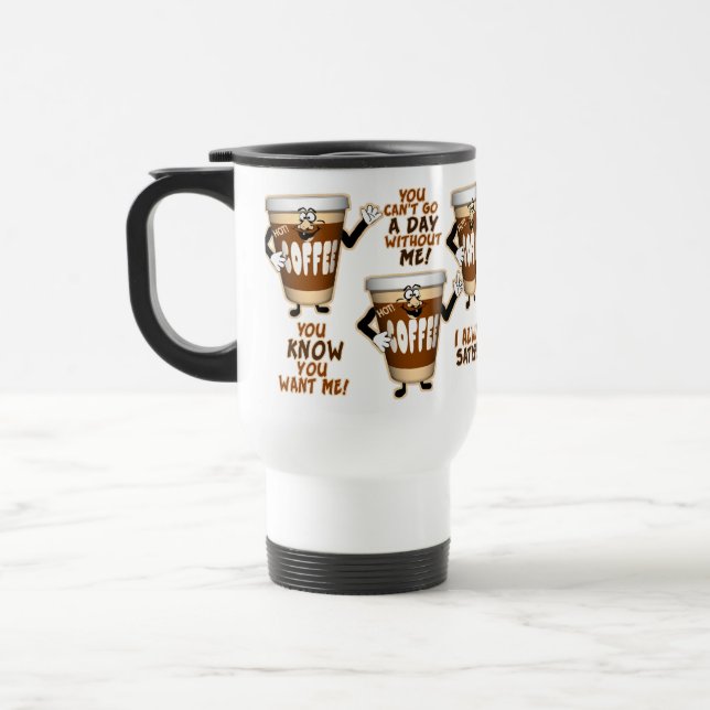 Rolig kaffeälskare resemugg (Vänster)