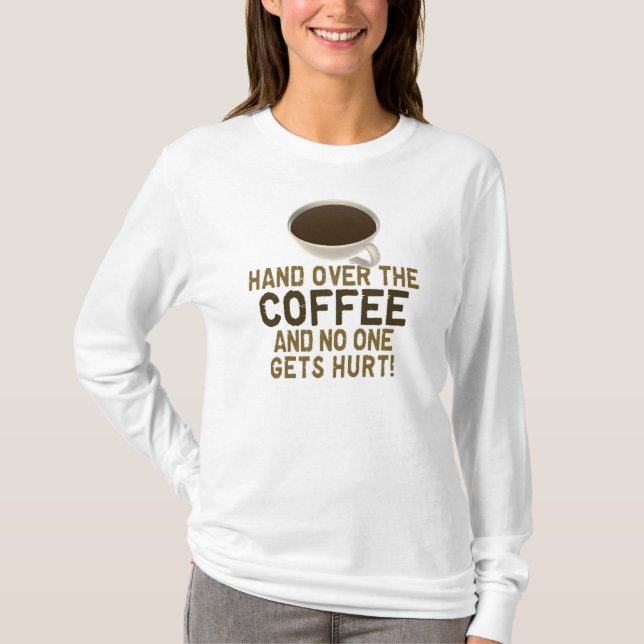Rolig kaffeälskare t shirt (Framsida)