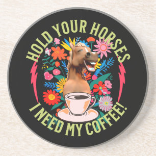 Rolig kaffebön för hästhumor underlägg