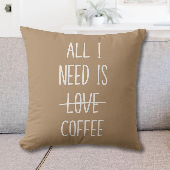 Rolig kaffecitat Enkel minimalism Kudde (In situ)