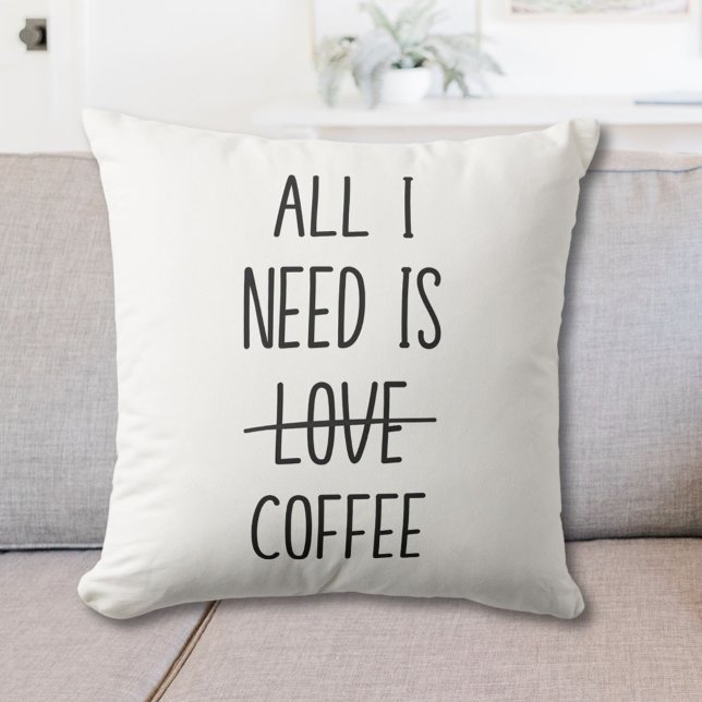 Rolig kaffecitat Enkel minimalism Kudde (In situ)