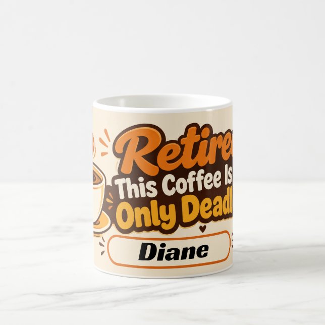 Rolig kaffecitat för pensionärer kaffemugg (Center)