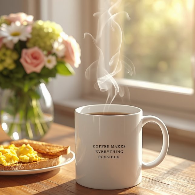 Rolig kaffecitat Modern trendig typografi  Kaffemugg (Skapare uppladdad)