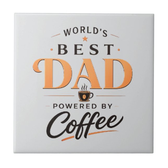 Rolig kaffefanatiker pappa-design kakelplatta (Framsidan)
