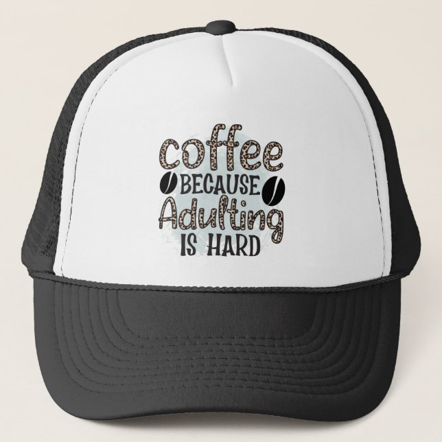 Rolig kaffefras konst keps (Framsida)