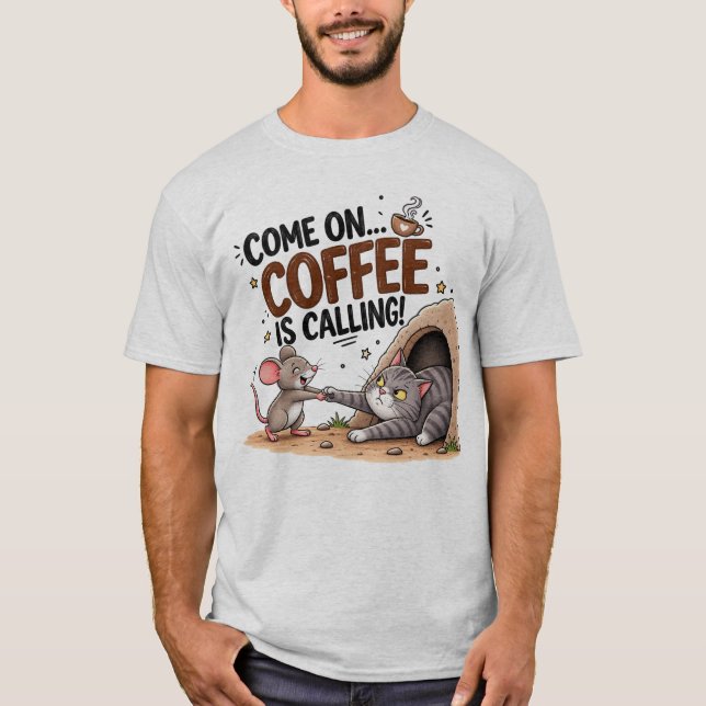 Rolig kaffehumor för kaffefanatiker t shirt (Framsida)