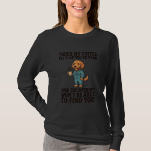Rolig kaffehund Vintage gravyr skjorta design_1 T Shirt