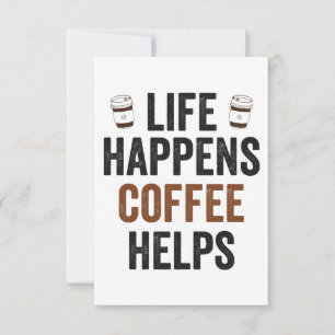Rolig kaffekärlek Livet händer kaffe hjälper Tack Kort