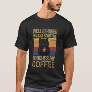 Rolig kaffekatt koffein kaffeälskare t shirt