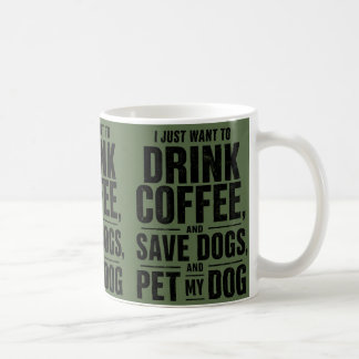 Rolig kaffekopp för hundälskare