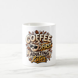 Rolig kaffekopp Först vuxen sedan
