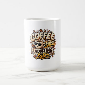 Rolig kaffekopp Först vuxen sedan