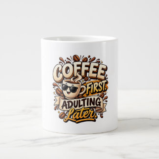 Rolig kaffekopp Först vuxen sedan Jumbo Mugg
