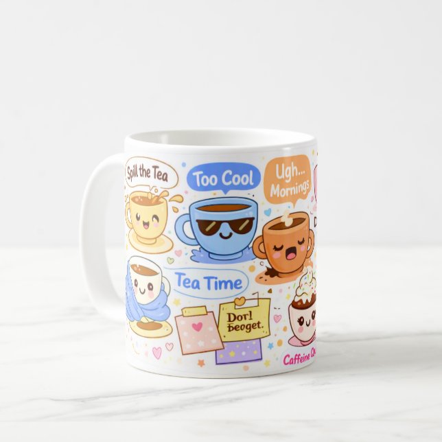 Rolig kaffekopp omslag – Café & Presentbutik Mug  (Framsida vänster)