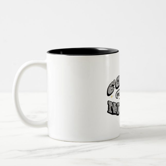Rolig kaffemug - "Kaffet gör mig trevligare" Två-Tonad Mugg (Vänster)
