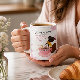 Rolig kaffemug | Tjej i en kaffemug Kaffemugg