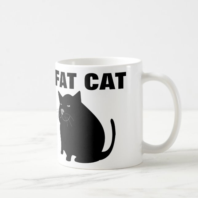 Rolig kaffemugg för FET KATT (Höger)
