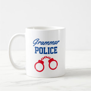 Rolig kaffemugg för grammatikpolisen för lärare