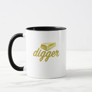 Rolig kaffemugg för guldgrävare