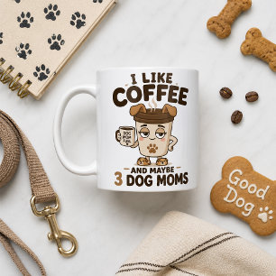 Rolig kaffemugg för hundmamma present till kvinna