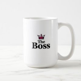 Rolig kaffemugg för ledarskap med krona för honom
