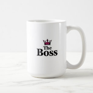 Rolig kaffemugg för ledarskap med krona för honom