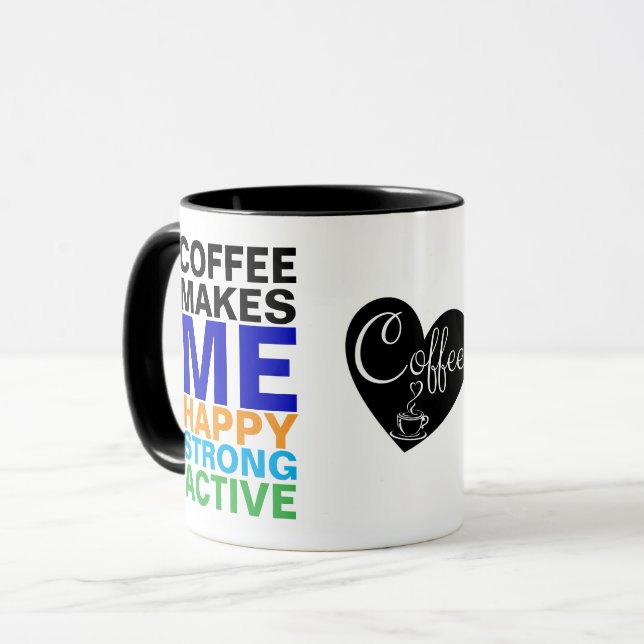 Rolig kaffemugg för män | Kaffe gör mig till en pr (Framsida vänster)